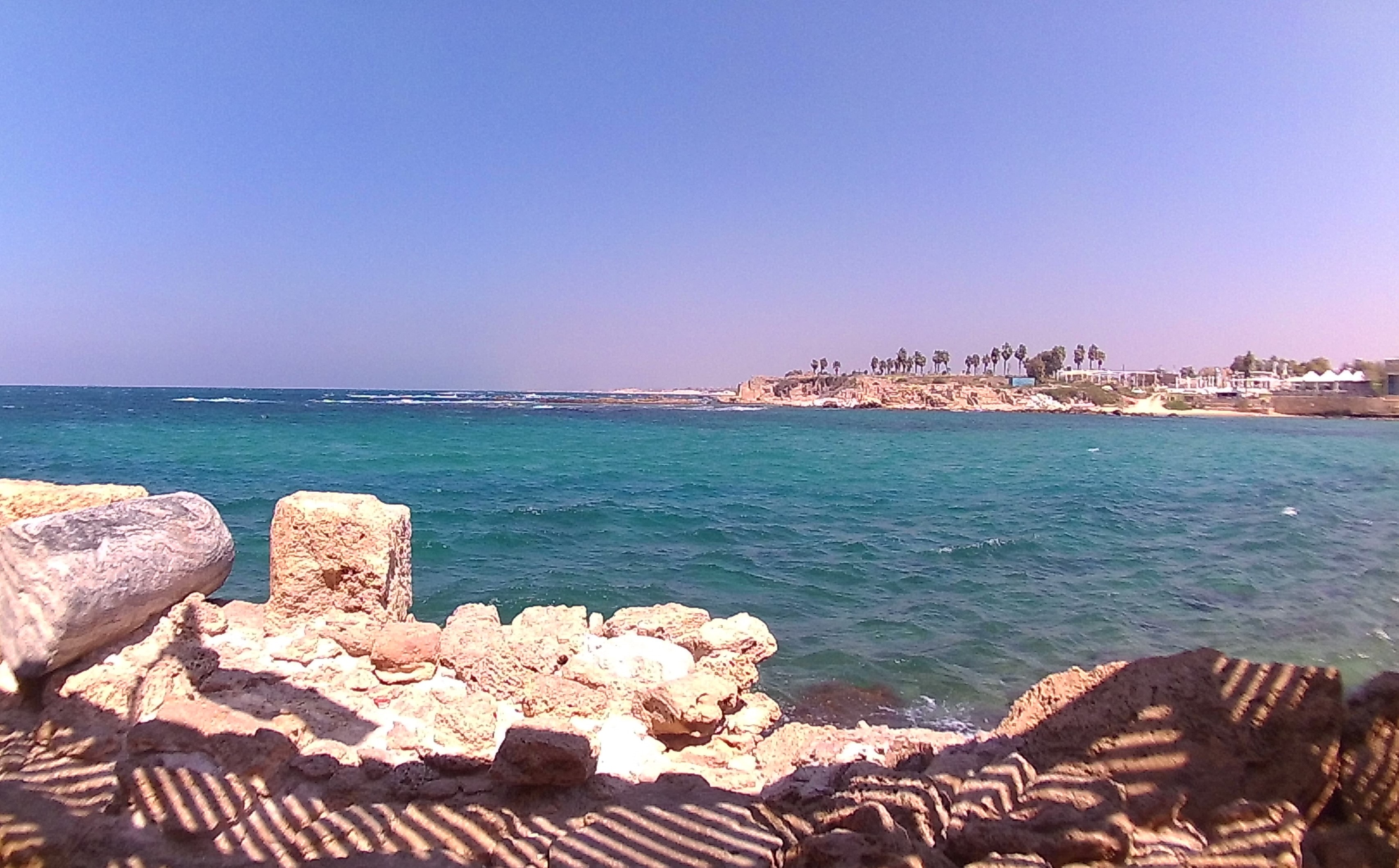 The Roman harbor at Caesarea Maritima