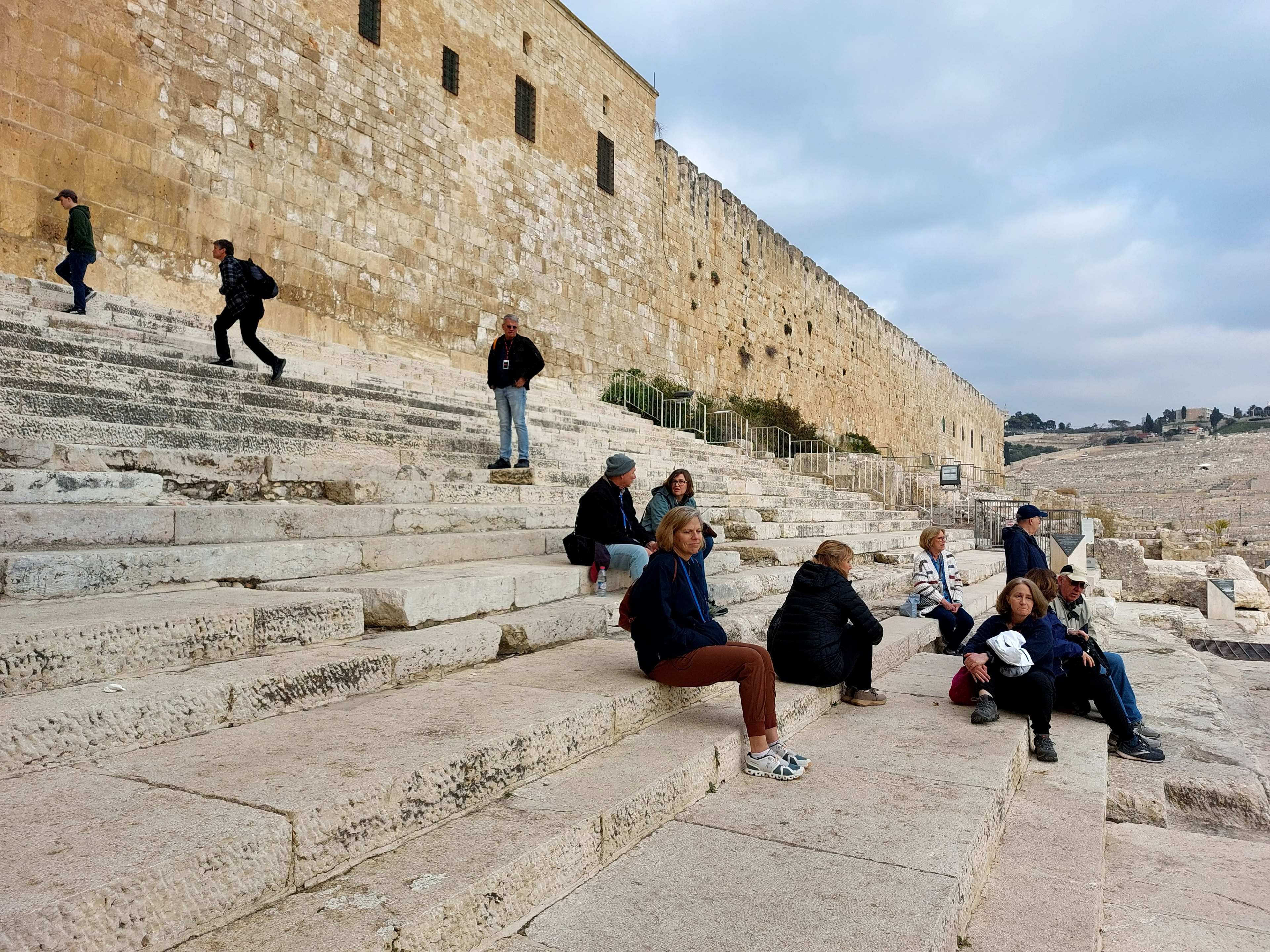 The Southern Steps leading to the Temple Mount in Jerusalem