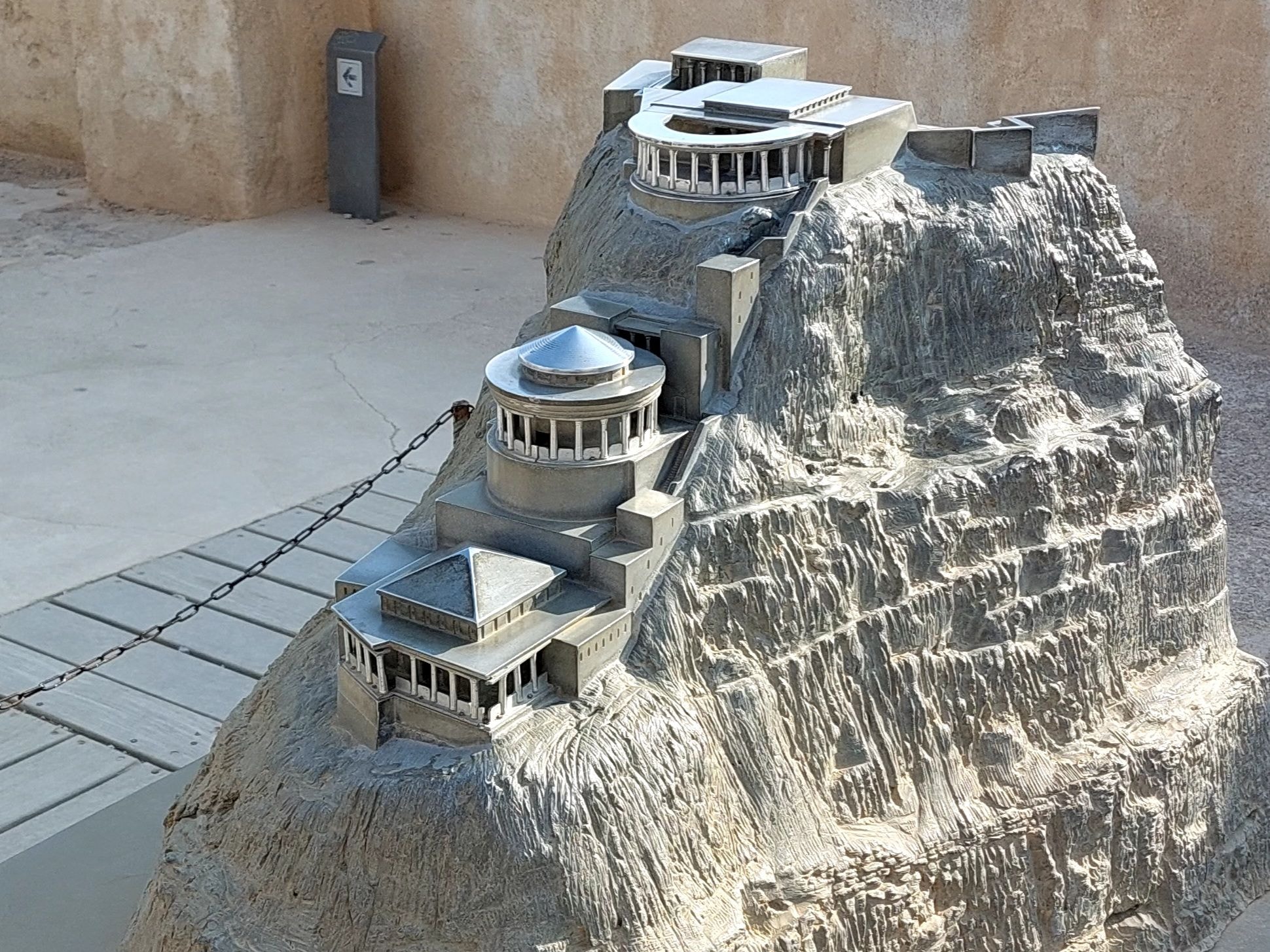 A model of Herod the Great's palace at Masada