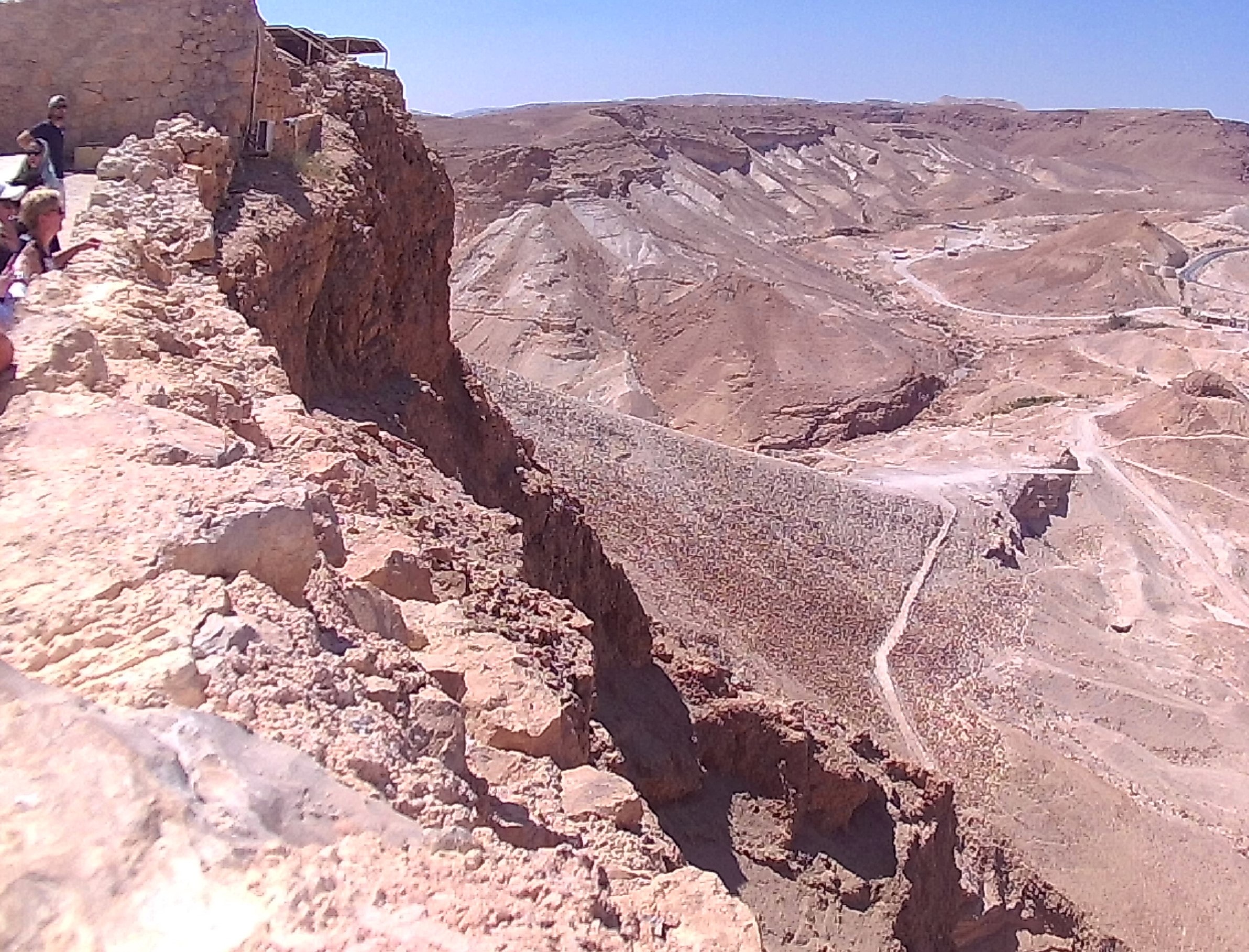 The Roman siege ramp at Masada used to take the fortress in 73 AD