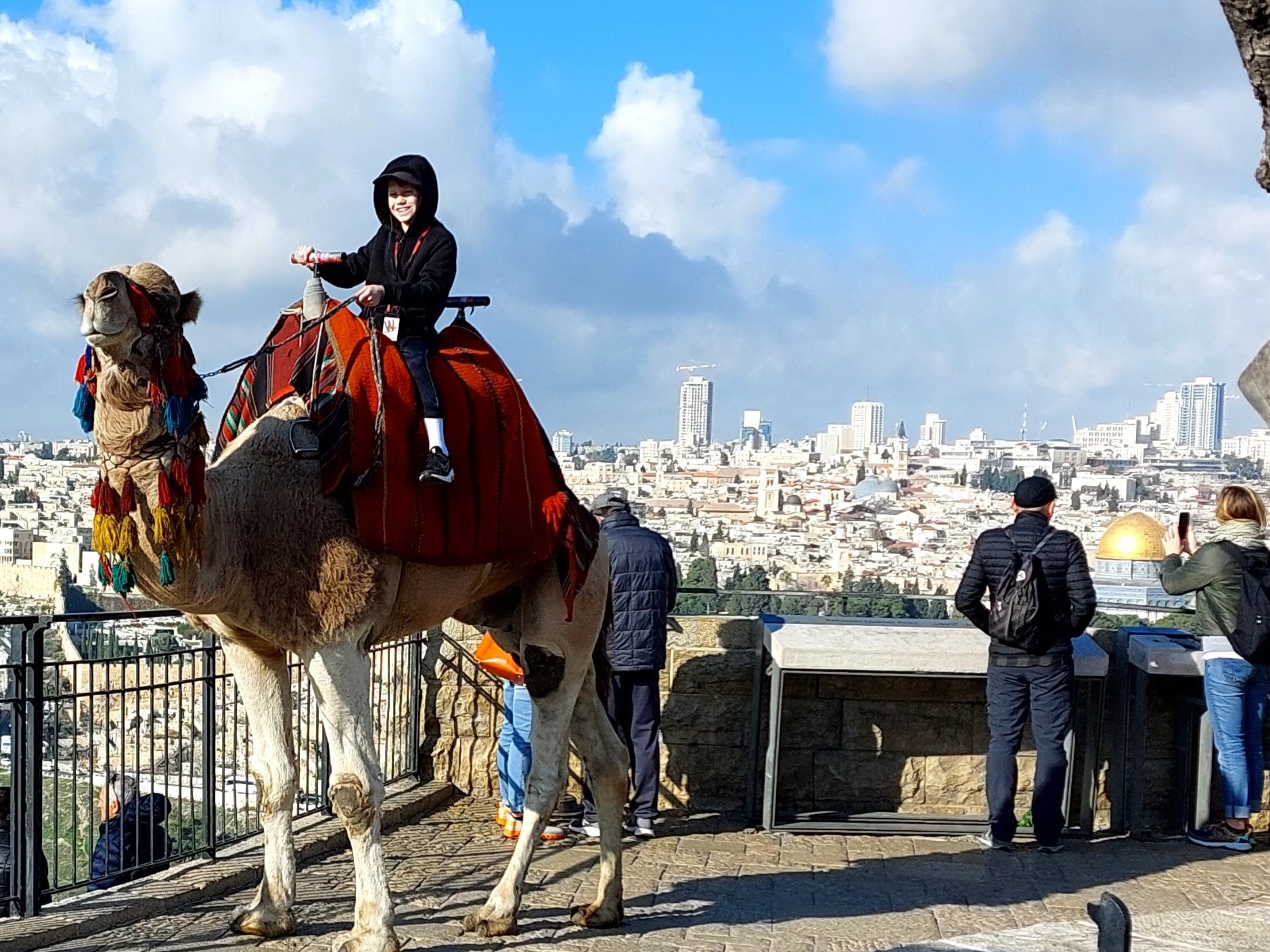 Overlooking the temple mount