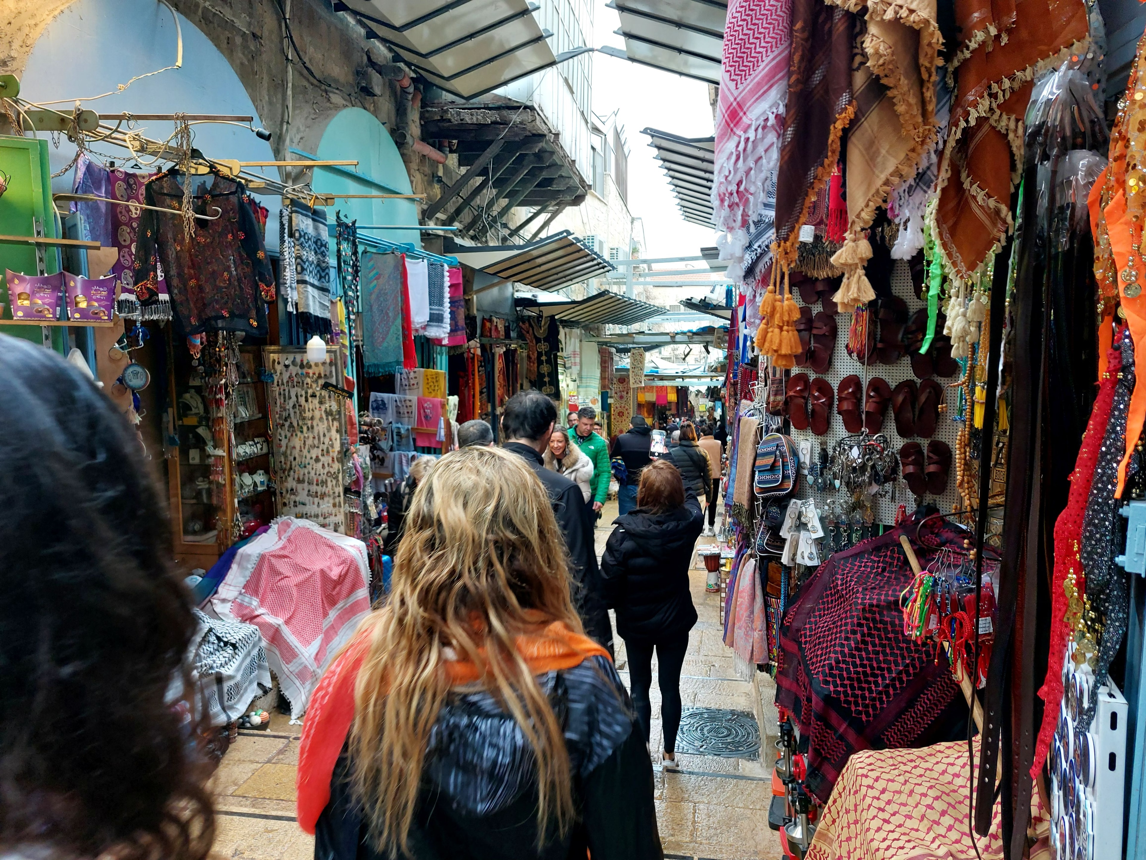 Shoppers in the old city