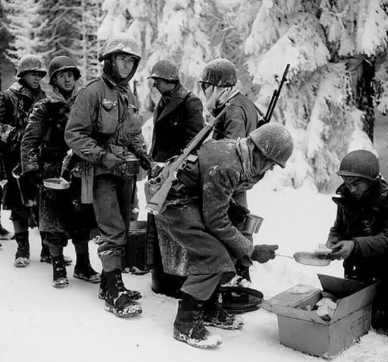 36th Texas Infantry Division soldiers in winter conditions during the Vosges Mountains campaign